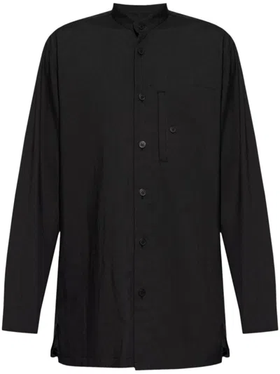 Homme Plisse Issey Miyake Pl Ramie Folded-yoke Shirt In Black