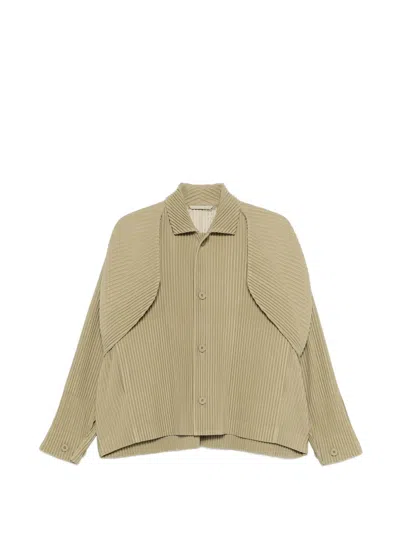 Homme Plisse Homme Plissé Issey Miyake Pleated Layered Jacket In Neutral