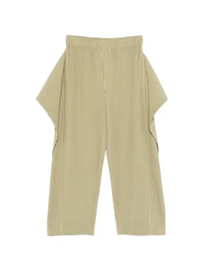 Homme Plisse Homme Plissé Issey Miyake Pleated Layered Trousers In Brown