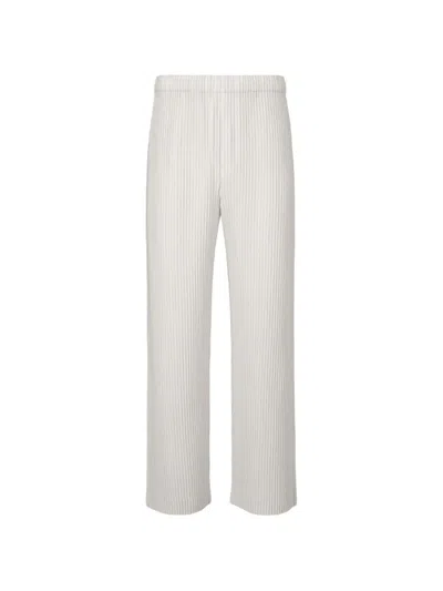 Homme Plisse Issey Miyake Pleated Trousers In White