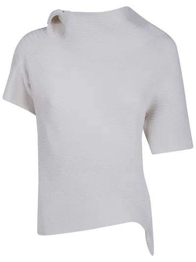 Homme Plisse "life Form" Volume Top In White