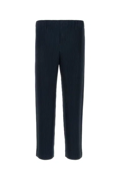 Homme Plisse Midnight Blue Polyester Pant