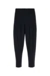 Homme Plisse Midnight Blue Polyester Pant In Blue