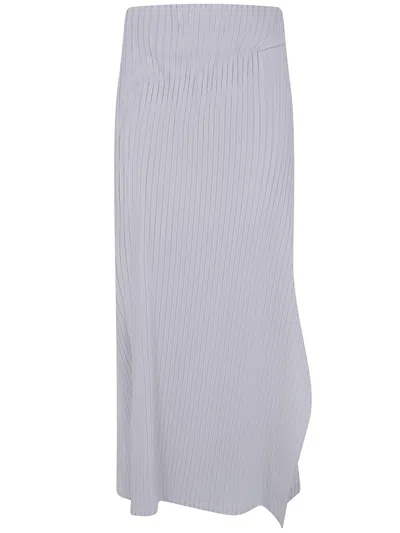 Homme Plisse "pleated On Pleats" Long Skirt In Gray