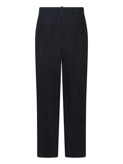 Homme Plisse Pleated Pants In Black