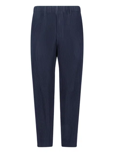 Homme Plisse Pleated Pants In Blue