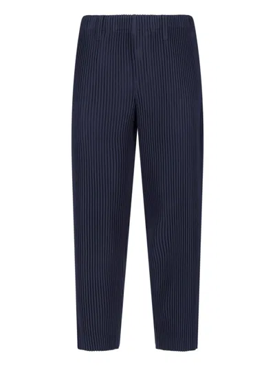 Homme Plisse Pleated Pants In Blue