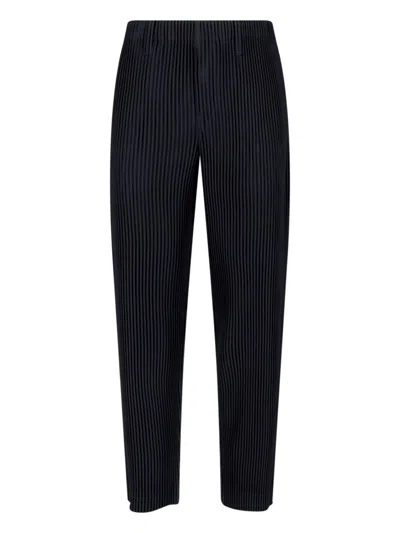 Homme Plisse Pleated Pants In Blue