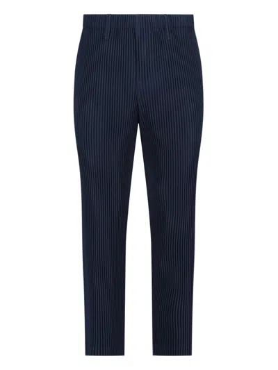 Homme Plisse Pleated Pants In Blue