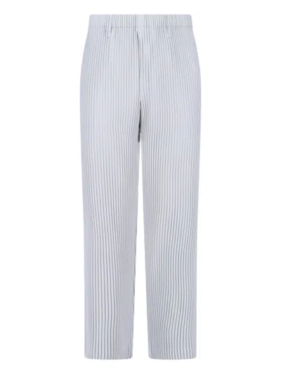 Homme Plisse Pleated Pants In Gray