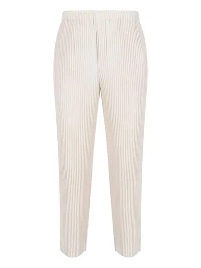 Homme Plisse Issey Miyake Pleated Trousers In White