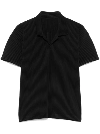 Homme Plisse Pleated Polo Shirt