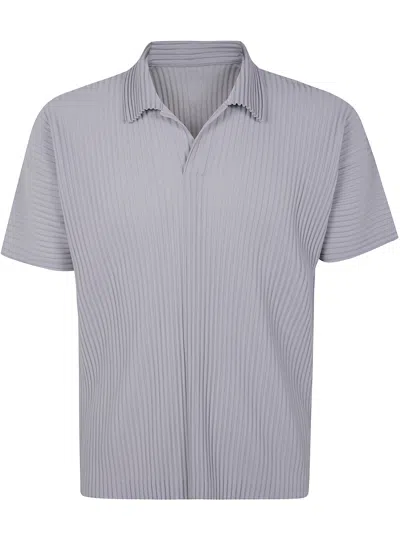 Homme Plisse Pleated Polo Shirt