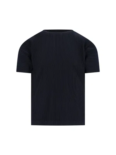 Homme Plisse Pleated T-shirt In Blue