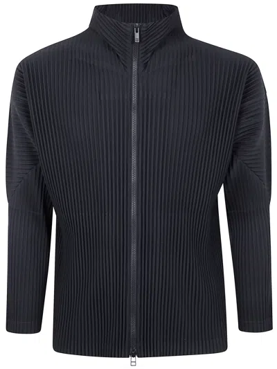 Homme Plisse Pleated Zipped Shirt