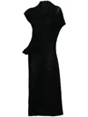 Homme Plisse Stream Long Dress In Black