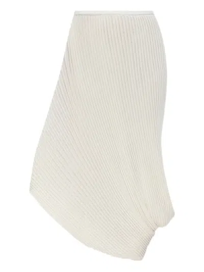 Homme Plisse Stream Skirt In White