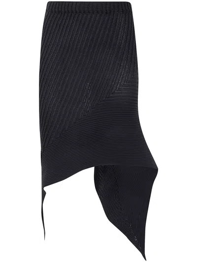 Homme Plisse Subdued Skirt In Black