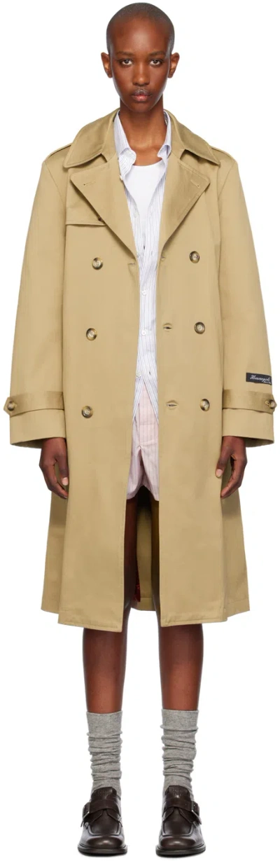 Hommegirls Beige Classic Trench Coat In Khaki