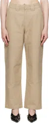 Hommegirls Beige Otw By Vans Edition Workwear Trousers
