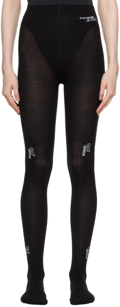 Hommegirls Black Hg Logo Tights