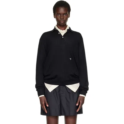 Hommegirls Black Knit Polo