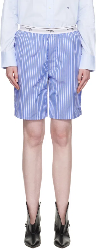 Hommegirls Blue Basketball Shorts In Multi