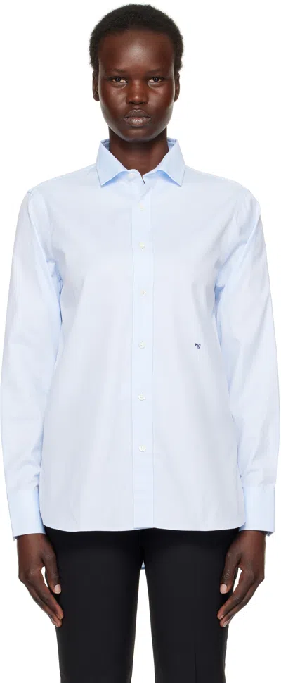 Hommegirls Blue Classic Shirt In Chambray Blue