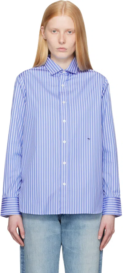 Hommegirls Blue Classic Stripe Shirt In Multi