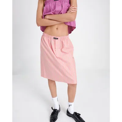 Hommegirls Boxer Pencil Skirt In Pink
