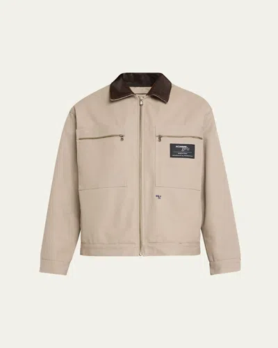 Hommegirls Canvas And Leather Work Jacket