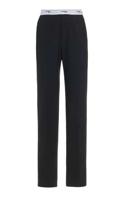 Hommegirls Black Jacquard Trousers