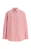 Hommegirls Cotton Oxford Shirt In Pink
