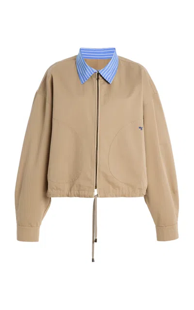 Hommegirls Cotton Parachute Jacket In Brown