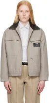 Hommegirls Work Jacket Grey Canvas