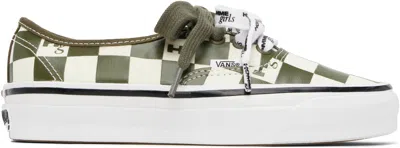 Hommegirls Green & Beige Otw By Vans Edition Authentic 44 Sneakers