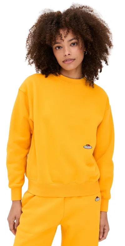 Hommegirls Homme Girls X Fruit Of The Loom Crew Neck Sweatshirt Yellow In Transparent
