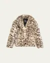 Hommegirls Multicolor Leopard Faux-fur Jacket In Leopard Print