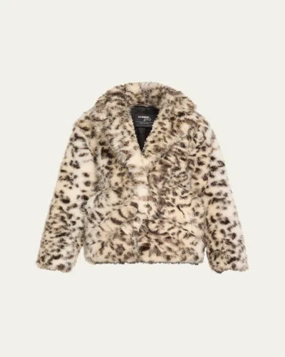 Hommegirls Multicolor Leopard Faux-fur Jacket In Animal