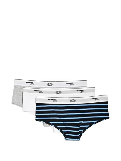 Hommegirls Logo-waistband Boy Shorts Set In Multi