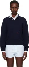 Hommegirls Navy Wool Polo In Navy
