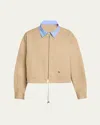 Hommegirls Parachute Jacket Khaki In Brown
