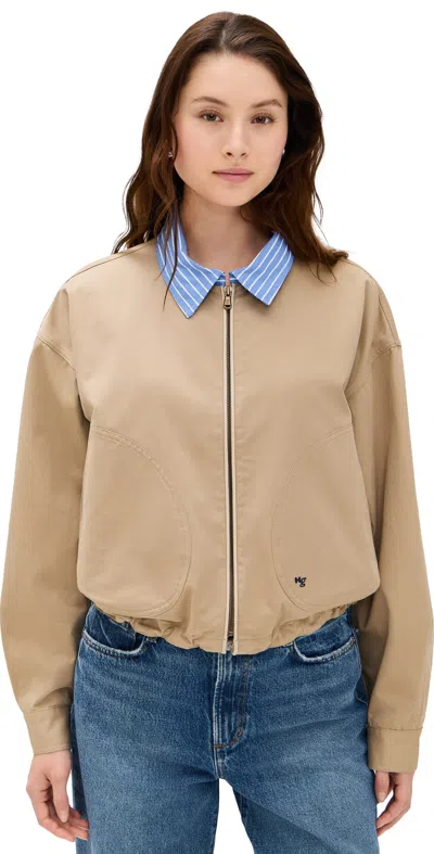 Hommegirls Parachute Jacket Khaki In Brown