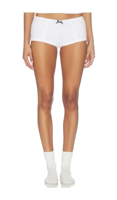 Hommegirls Ribbed Boy Short In White