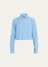 Hommegirls Stripe Cropped Shirt