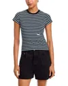 Hommegirls Striped Baby Tee In Blue