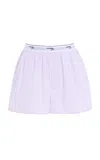 Hommegirls Striped Cotton Boxers In Purple