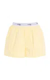 Hommegirls Yellow 70's Boxer Shorts In Yellow Stripe