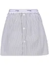 Hommegirls White Shirttail Miniskirt In White