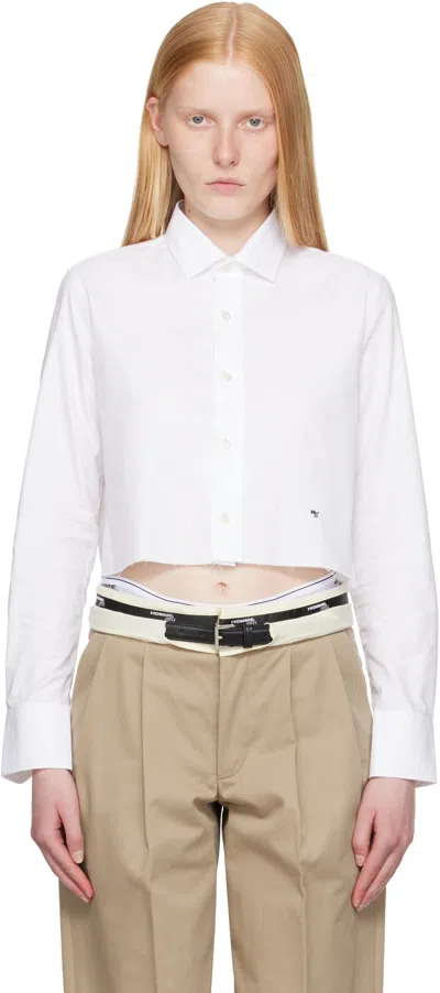 Hommegirls White Cropped Shirt